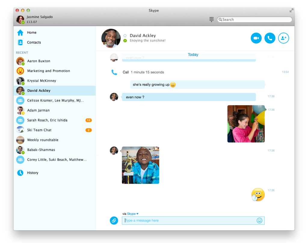 skype for business mac versions